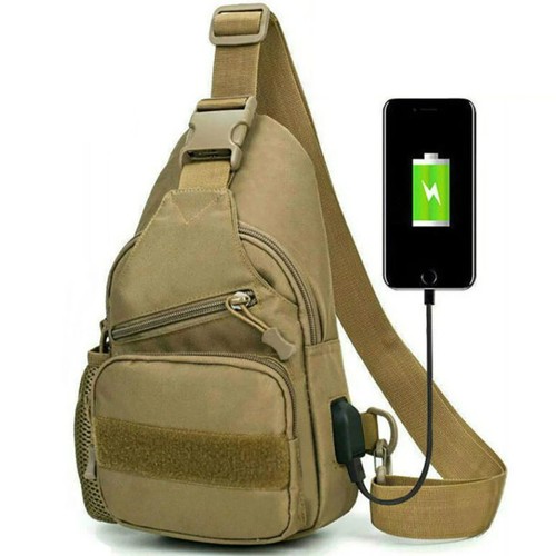 Mens Tactical Backpack Sling Shoulder Bag Molle Travel Chest Pack Outdoor Hiking - Picture 36 of 37
