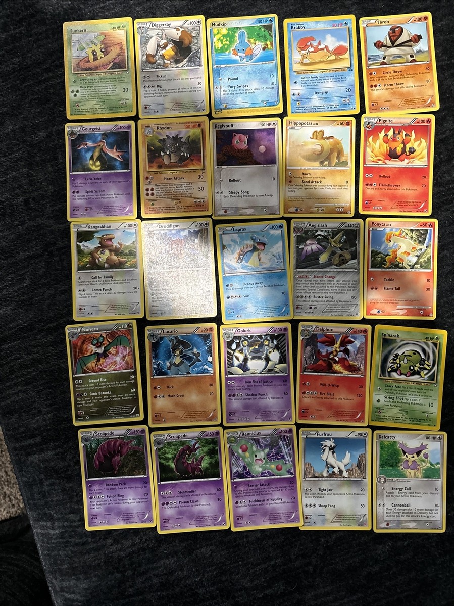 Cartas Pokémon De Alta Resistencia - Pack De 55 Láminas Doradas Con Alto Ataque, Material PVC