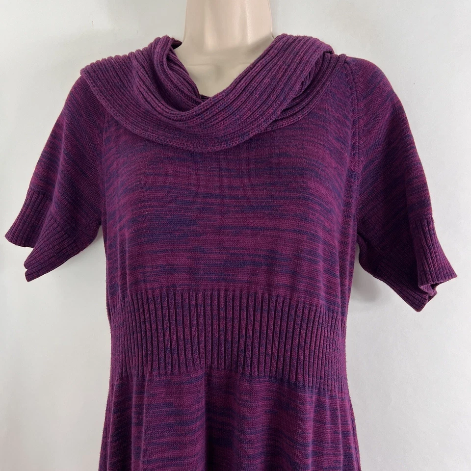 Apt. 9 Vestido Suéter Para Mujer Mediano Manga Corta Capucha Cuello Sobre la Rodilla Funda Foto 2 de 4