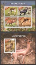 GS0145 2019 TOGO ANTILOPES WILD ANIMALS FAUNA YVERT #7466-69+BL1719 MNH