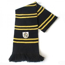 Wizard Potter Academy House Black  Yellow Scarf Soft Warm Cosplay Costume