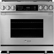 Dacor Professional HDPR36SLP 36" Freestanding Liquid Propane Dual-Fuel Range