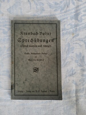 Sprechübungen (Sprich lautrein unnd richtig!). Krumbach, Carl Julius, Wolfgang B