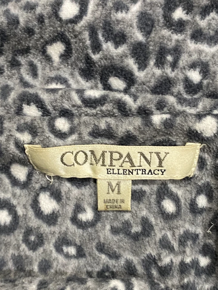 Conjunto de pijama ELLEN TRACY abotonado top SOLO talla mediana gris estampado animal Foto 3 de 4