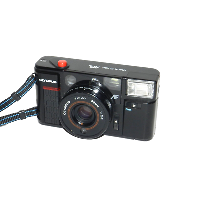 Olympus Quick Flash AFL Film Camera w/ 38mm 1:2.8 Zuiko Lens NO