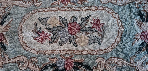 ANTIQUE Rug Amer Hand HOOKED WOOL RUG 24" x 47" * VERY GOOD. c.1800's. D - Picture 11 of 11