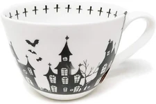 English PORTOBELLO BY DESIGN Bone China, 1 Halloween Coffee Mug, Ghost Witch Pet