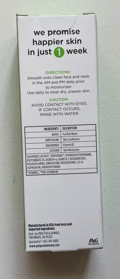 Suero facial suavizante Good Skin MD con vitamina B3-hipoalergénico-1,7 fl oz NUEVO Foto 3 de 3