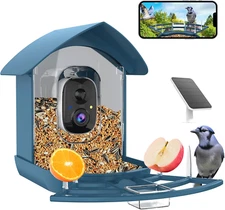 Bird Feeder with Camera,Fhd 2K Live View,Smart Wifi Bird Feeder Camera with Sola