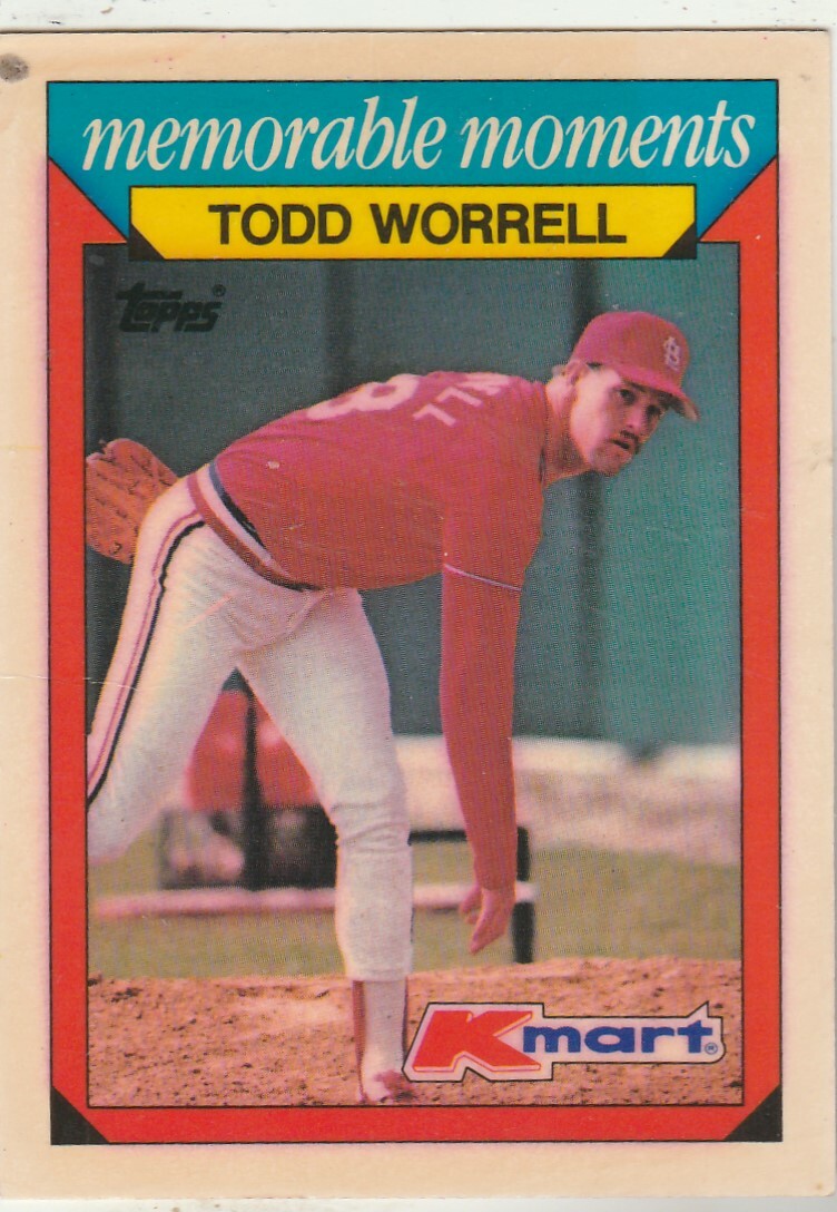 FREE SHIPPING-MINT-1988 Topps Kmart Memorable Moments #32 Todd Worrell Cardinals