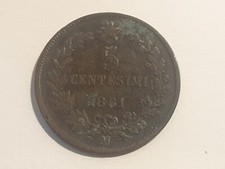 Regno D'Italia Vittorio Emanuele II 5 Centesimi M 1861