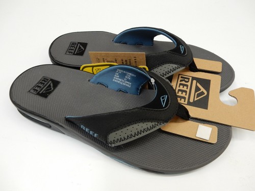 Reef Mens Fanning Grey Light Blue 10 