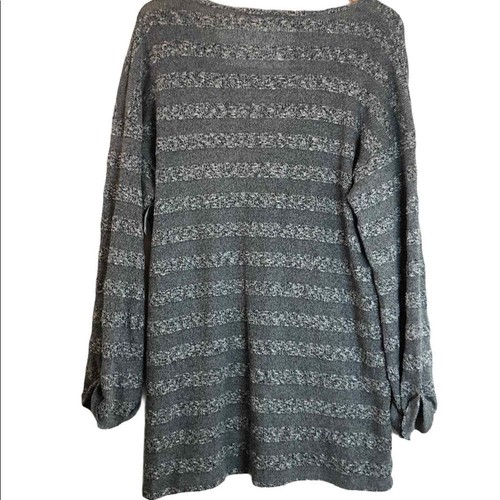 Blue Life V-Neck Grey Stripe Sweater Dress Small - Picture 6 of 8