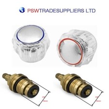 REPLACEMENT HOT & COLD TAP 3/8'' TOP HEAD COVERS -SOLD IN PAIR.