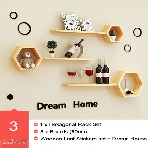 Geometric Shelves Hexagon Shelves Wall, Floating Shelves, Honeycomb Shelf Cabine - Picture 9 of 10
