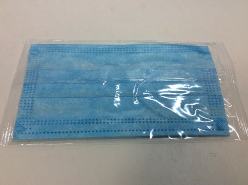 50 Pcs Blue Disposable Face Mask 3-Ply Ear-loop Mouth Cover, Individual Wrapped - Picture 2 of 5