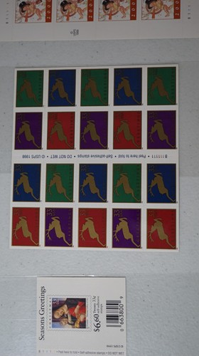 Lot 9 USPS UNUSED Full Sheet Panes 1999 US Stamps Scott #3274a, 3297b, 3309,more - Picture 7 of 8