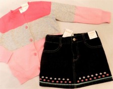Denim Skirt Outfit 3pc Gymboree Sweater Cotton School Fall Winter Girl sz 4 New