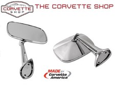 C3 Corvette Outside Mirrors Left Right Pair W Mounting Hardware 1975-1979 X2592 C3 Corvette Outside Mirrors Left Right Pair W Mounting Hardware 1975-1979 X2592