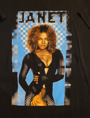 Vintage 1998 Velvet Rope Tour Janet Jackson Usher Rap Tee T