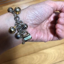 Chloe Authentic Ladies Bracelet Chain padlock Ball Gold Silver Hardware France