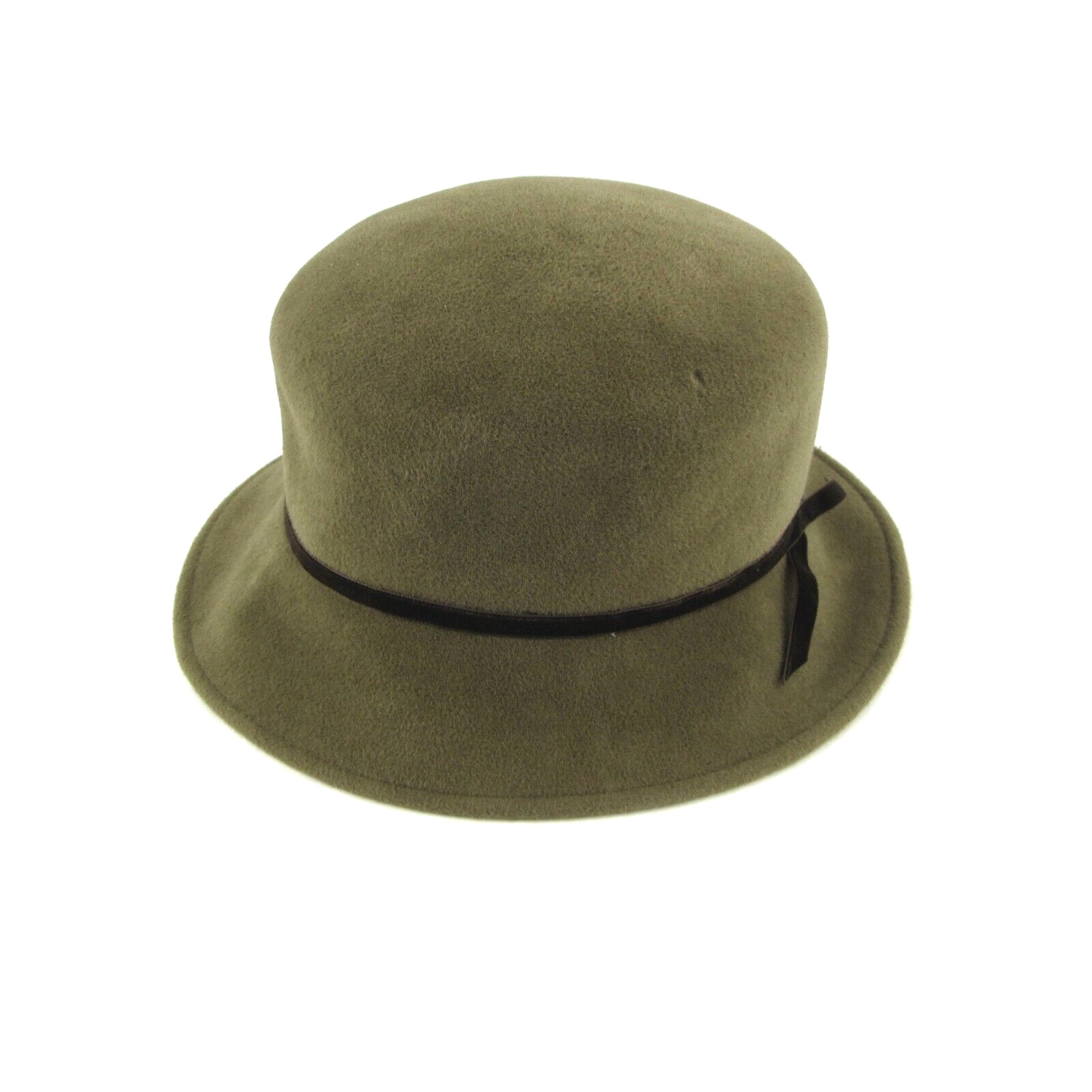 Eric Javits New York Olive Green Wool Hat Brown V… - image 2