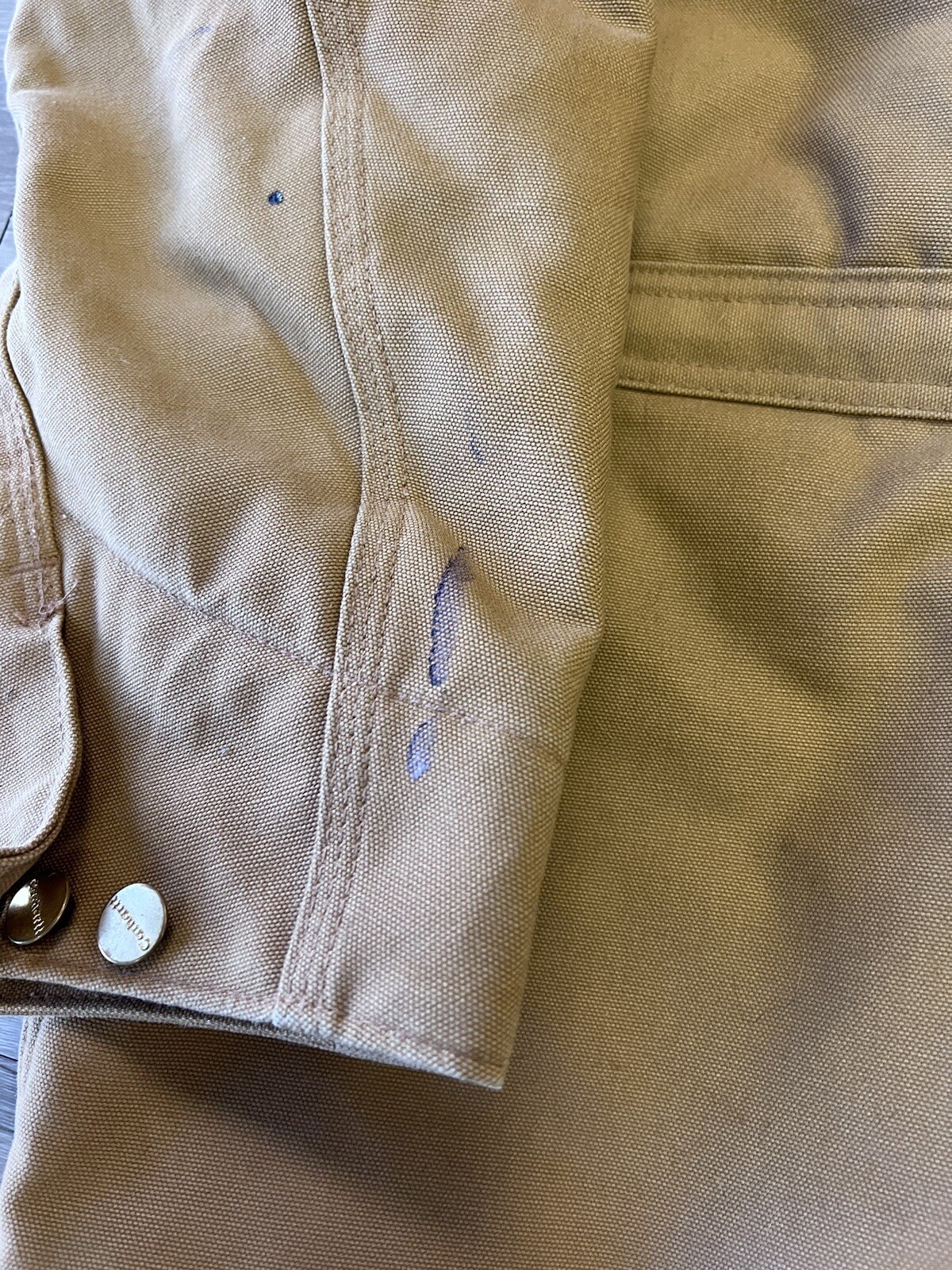 Carhartt Coveralls Size 48 Regular X01 Brown Beige Work Wear Insulated