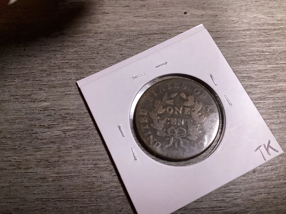 1802 Draped Bust Large Cent Early US Copper Coin 111523 07tk - Image 2 of 4