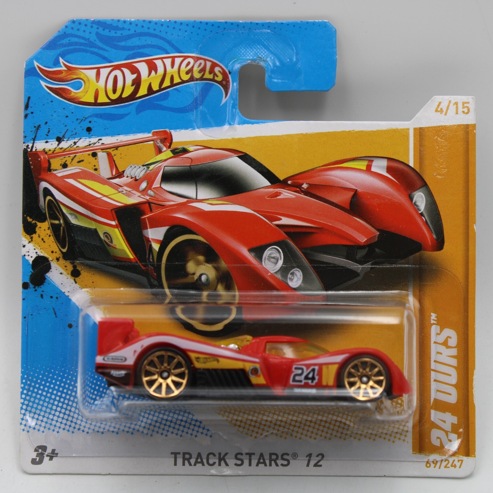 Hot Wheels 24 Ours Red 2012 Track Stars 12 4/15 69/247 International Short Card