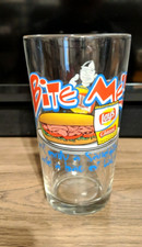 RARE 2002 LAYS Potato Chips Advertising: BITE ME ! 16 oz Spanky's Drinking Glass