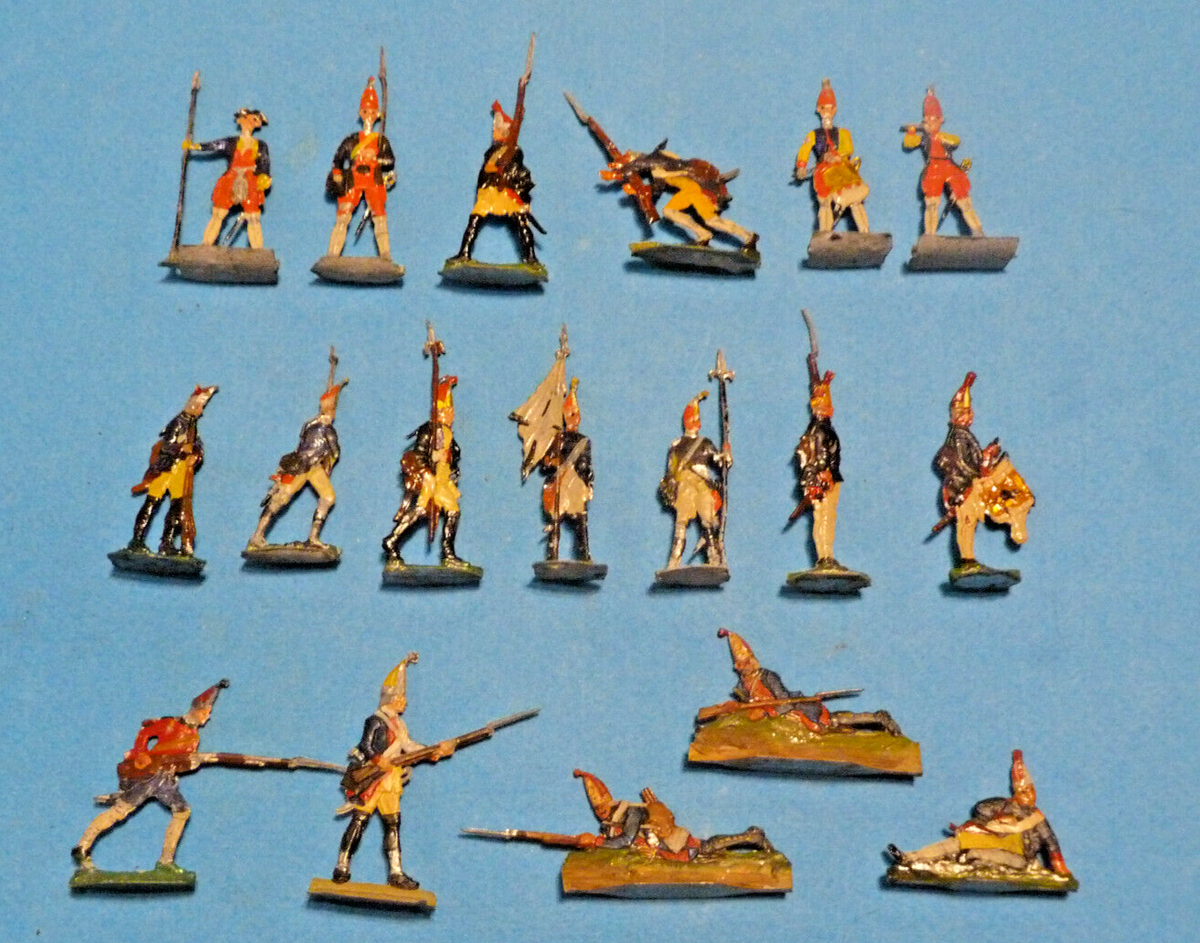 Plats d'étain - Flat tin - Zinnfiguren - 20 soldats