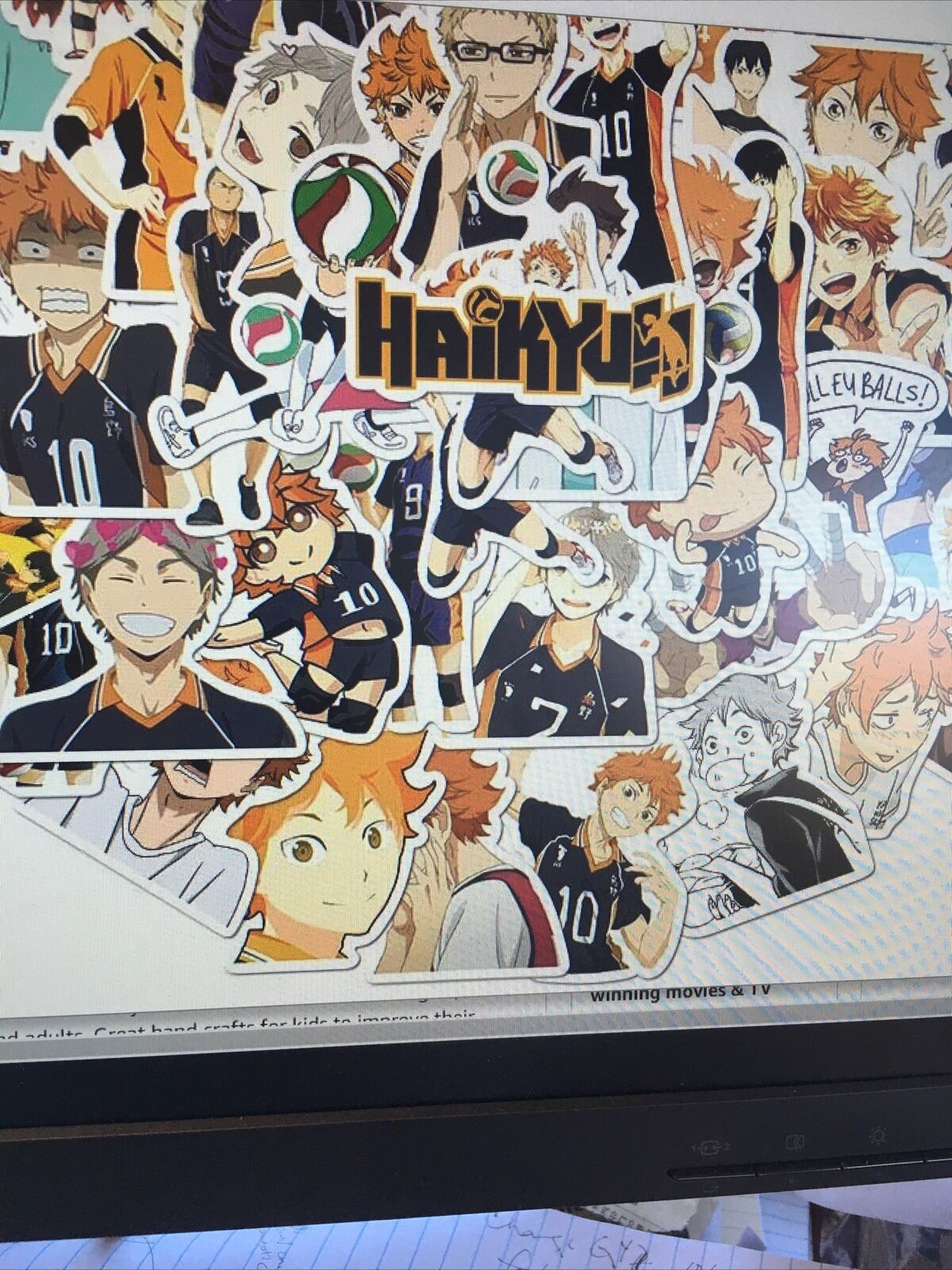 52pcs Haikyuu Volleyball Stickers Pack Vinyl Manga Japan Anime Decal Laptop  Car