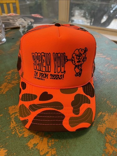 Camo Orange Texas Mesh Adjustable Snap Back Hat Cap