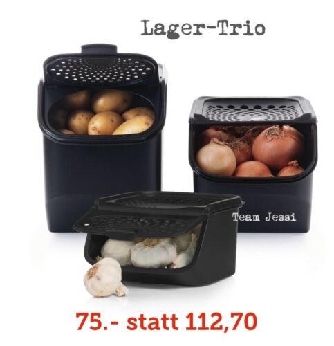 🍀Tupperware Lager-Trio (3) Kartoffel/Zwiebel/Knoblauch statt 112,70€ 🍀NEU - Bild 1 von 1