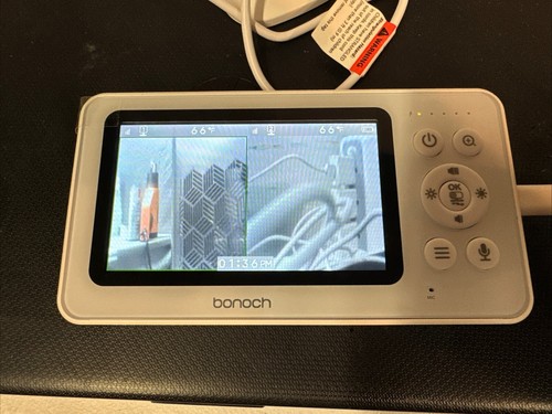 Open Box‼️Bonoch 4.3" Baby Monitor with 2 Cameras, 720p Split Screen white - Picture 6 of 11