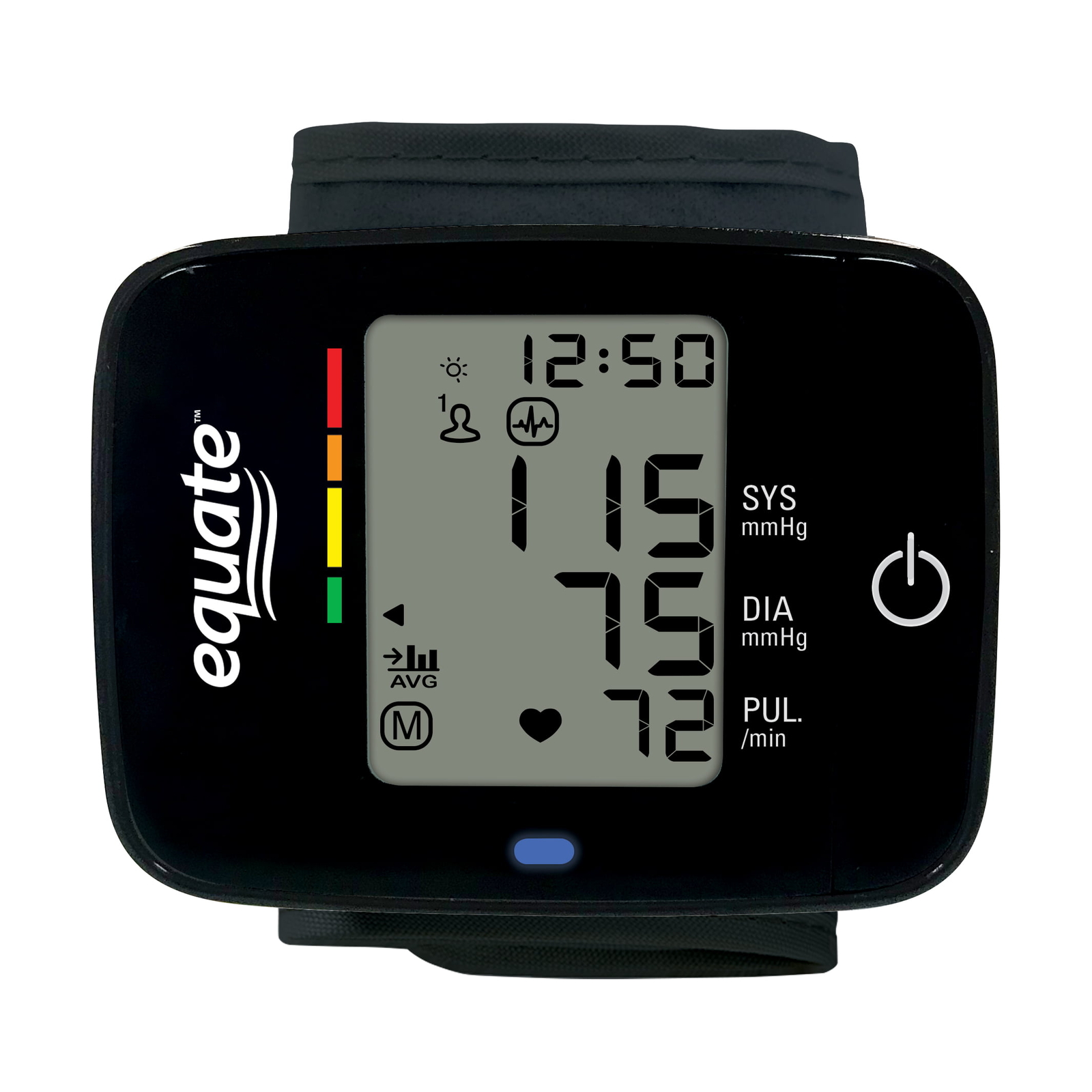 Equate 4500 Series Wrist Blood Pressure Monitor Stores 120 Readings In