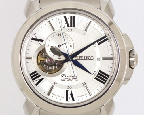 SEIKO Premier SSA369J1 Men's automatic watch with open heart skeleton 0159  | eBay