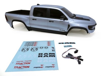1:8 Primal RC RAM 1500 Complete ASSEMBLED Body Shell - Silver