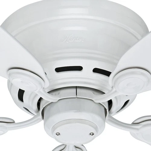 Hunter 51059 Low Profile IV Ceiling Fan 42 inches White White Finish - Picture 7 of 8