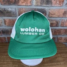 Vintage Wolohan Lumber Company USA Made Green Mesh SnapBack Hat