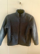 32 Degrees Kids Jacket Youth Size M 10/12 Heat Blue Gray Sherpa Fleece Zip Up