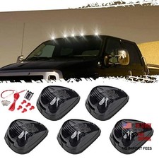 5 X Cab Roof Marker Lights Smoke Lens White Led Smoke Housing White Led 5 X Cab Roof Marker Lights Smoke Lens White Led Smoke Housing White Led