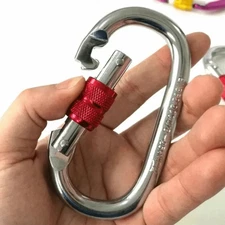 25KN High Strength Safety Auto Lock Buckle O-shaped Aluminum Alloy Professional 