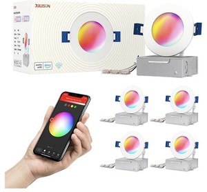 3" LED Recessed Canless Smart Wafer Downlight, WiFi APP & Voice Control