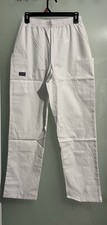 Cherokee Workwear Originals White Solid Scrub Pants Size S Unisex Medical