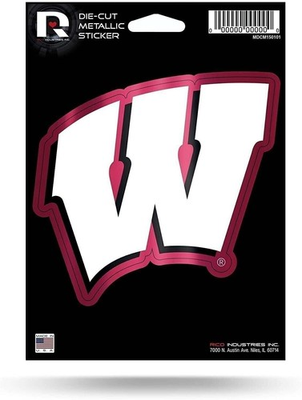#ad #ad University of Wisconsin Badgers 5 Inch Sticker Decal Metallic Shimmer Design... $10.99