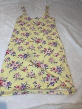 Forever 21 Yellow Floral Spaghetti Strap Dress