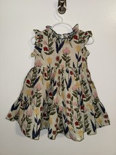Girls 3 3t Pink Chicken Multi Color Floral Ruffle Dress