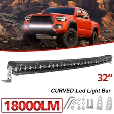 32inch Curved LED Work Light Bar Driving Offroad Bumper fog Lamp Truck 30/35" 