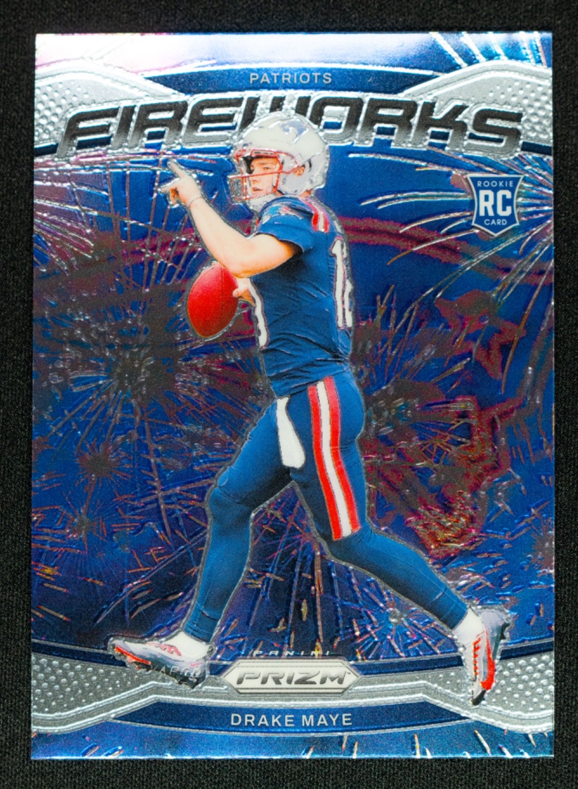2024 Panini Prizm - Fireworks Drake Maye #22 Prizm (RC)